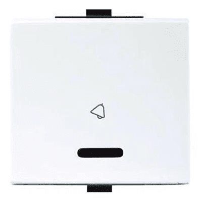 Anchor Roma Plus Dura Bell Push Switch With LED Indicator, 10A, 2 Module, 289205 (Set of 10)