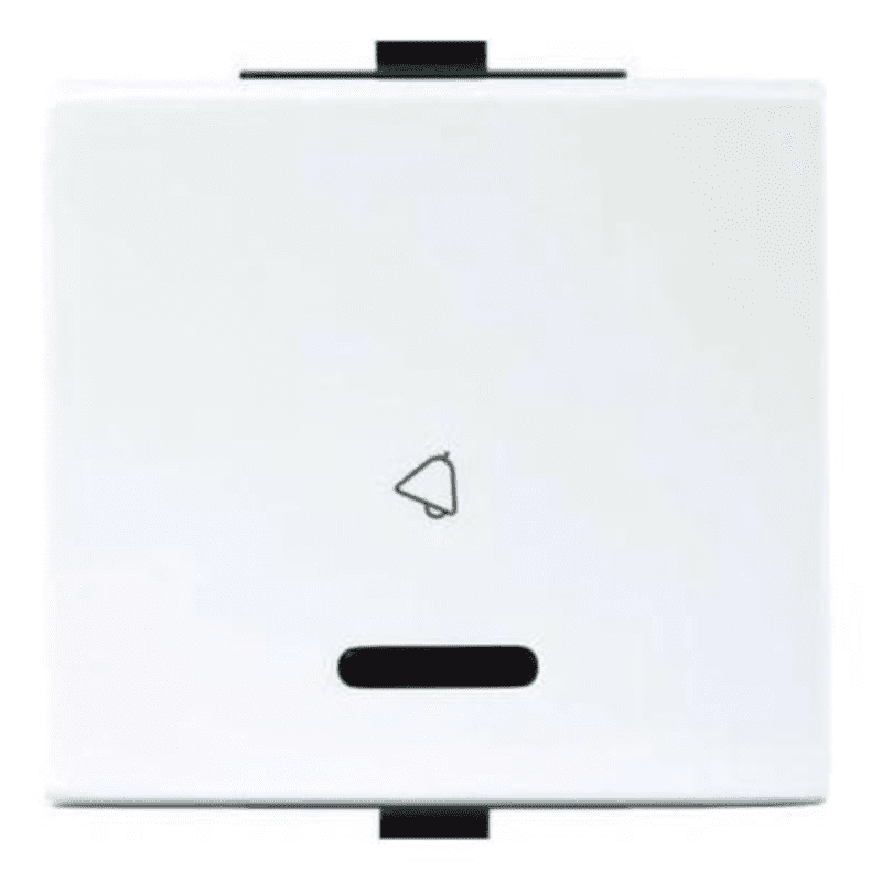 Anchor Roma Plus Dura Bell Push Switch With LED Indicator, 10A, 2 Module, 289205 (Set of 10)