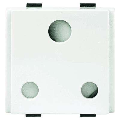 Anchor Roma Plus Socket, 3 Pin Round, 16A, 2 Module, 289316 (ISI) (Set of 10)