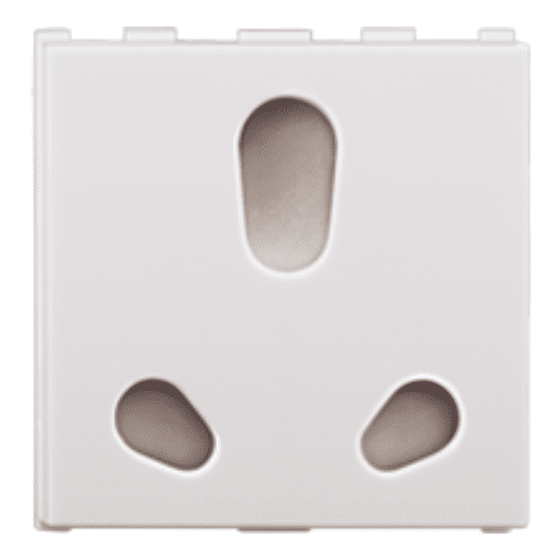 Anchor Roma Plus Twin Socket, 6A/16A, 2 Module, 289368 (ISI)