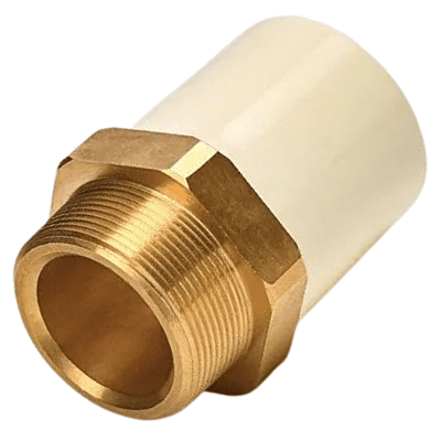 Astral Male Adaptor (Brass Threads), 15mm, 1/2" Inch, CPVC Fittings