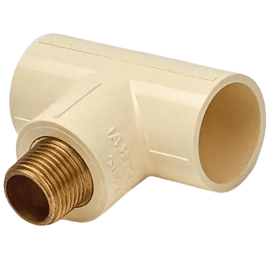 Astral Male Brass Tee, 20*20*15mm, 3/4*3/4*1/2" Inch, CPVC Fittings