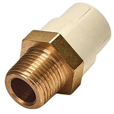 Astral Reducer Male Adaptor (Brass Threads), 20*15mm, 3/4*1/2" Inch, CPVC Fittings