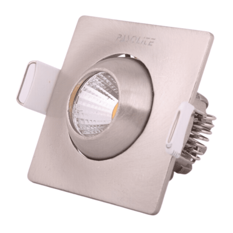 Pasolite Cabinate Light DL 3222 (Mat Brushsteel), 1W, (Square), Eye Ball Downlight