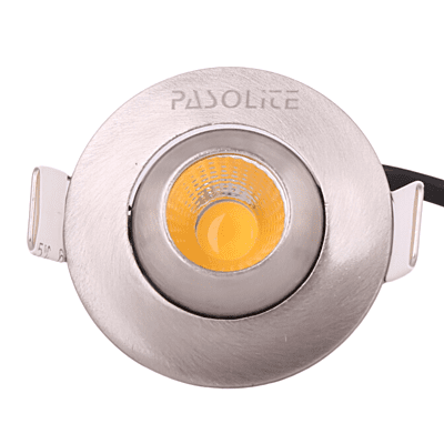 Pasolite Cabinate Light DL 3225 (Mat Brushsteel), 1W, (Round), Eye Ball Downlight