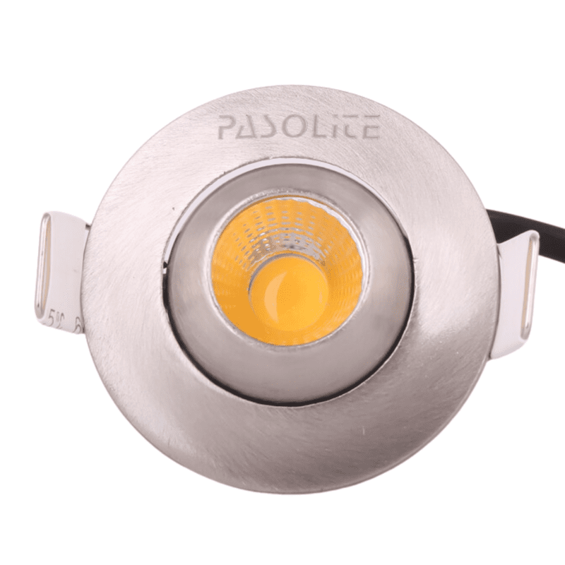 Pasolite Cabinate Light DL 3225 (Mat Brushsteel), 1W, (Round), Eye Ball Downlight