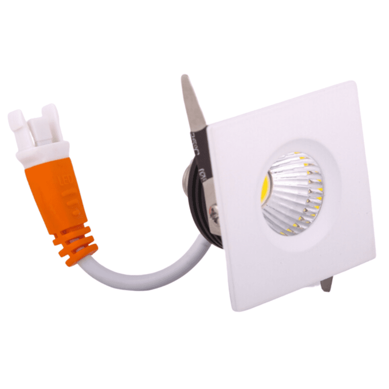 Pasolite Cabinate Light LDL 201 (White), 3W, (Square), Recess Downlight